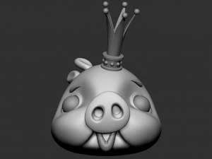 King Pig 3D Model