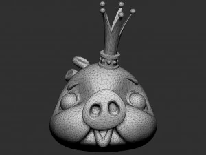 King Pig 3D Model