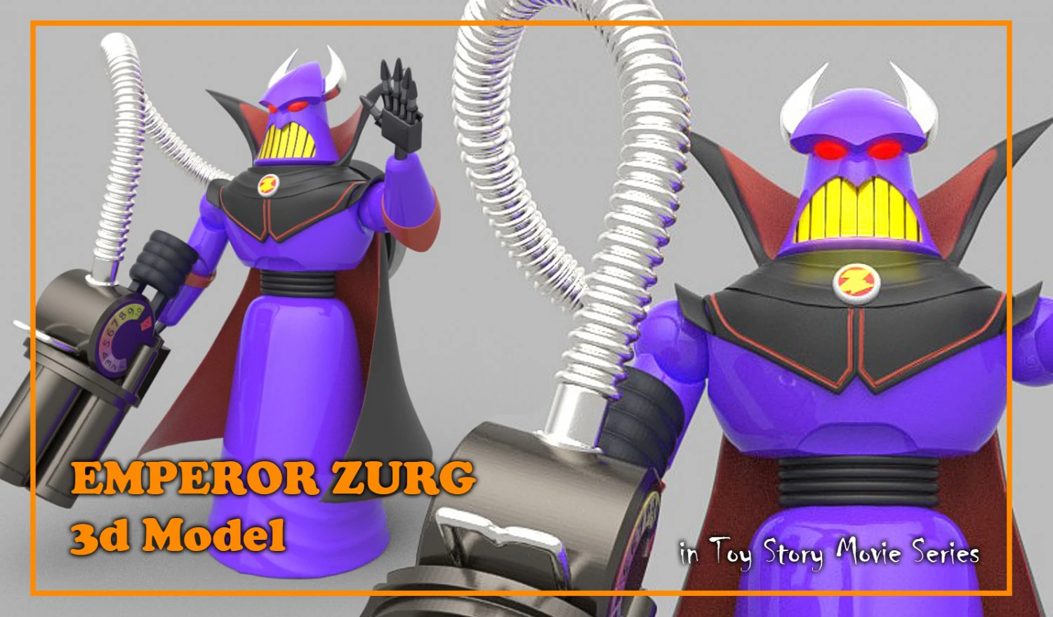 Emperor Zurg 3D Model .c4d .max .obj .3ds .fbx .stl .blend