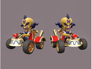 Dr Neo Cortex and Team Cortex Kart Modelo 3D