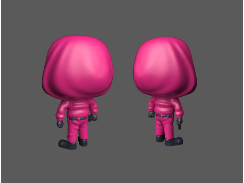 Squid Game Funko pop Square masked Soldier 3D Модель
