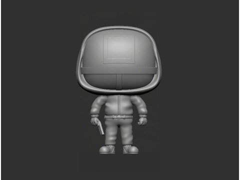 Squid Game Funko pop Square masked Soldier 3D Модель