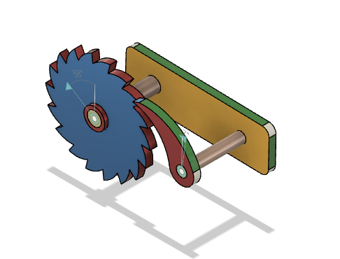 Rachet Pawl Mechanism 3D 모델 .c4d .max .obj .3ds .fbx .stl .blend 