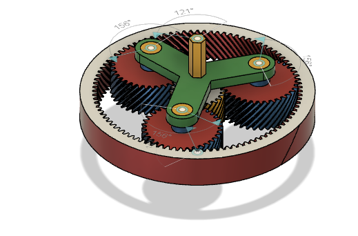Planetary Gear 3D-Modell .c4d .max .obj .3ds .fbx .stl .blend 
