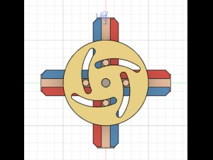 Four Sliding Follower Mechanism 3D 모델