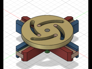 Four Sliding Follower Mechanism 3D 모델