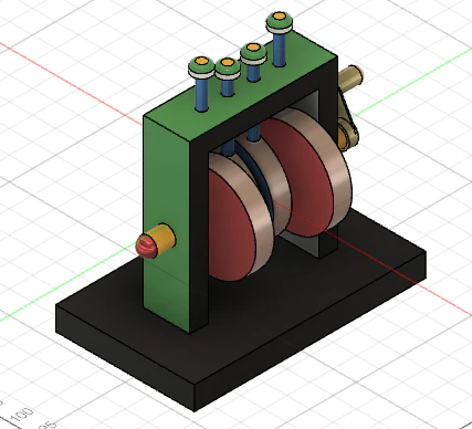 Cam and Follower 3D Model .c4d .max .obj .3ds .fbx .stl .blend 
