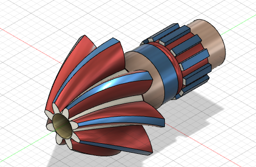 Helical Bevel Gear 3D Model .c4d .max .obj .3ds .fbx .stl .blend 