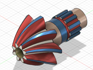 Helical Bevel Gear 3D Model