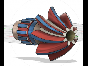 Helical Bevel Gear 3D Model