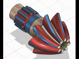 Helical Bevel Gear 3D Model