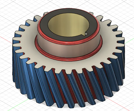 Helical Gear 3D Model .c4d .max .obj .3ds .fbx .stl .blend 