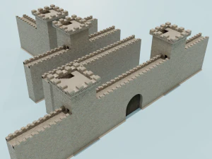 Muralhas do castelo Modelo 3D