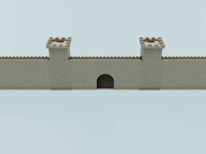 Castle walls Model 3D