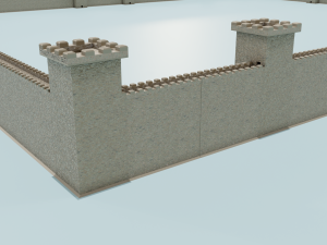 Castle walls Model 3D