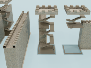 Castle walls Model 3D