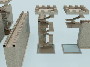 Castle walls 3D Model