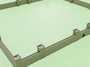 Castle walls 3D Model