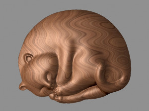Sleeping cat 3D-Druckmodell
