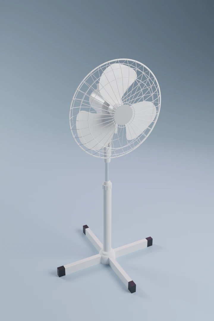 Standing Fan 3D Model .c4d .max .obj .3ds .fbx .stl .blend 