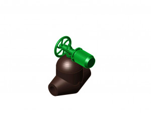 Gate valve with electric drive 3D 모델