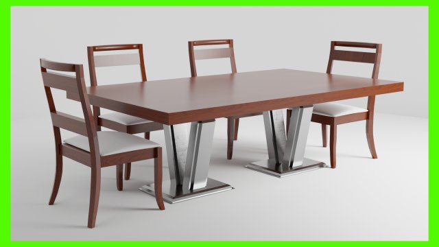 Modern Dinner Table 3Dモデル .c4d .max .obj .3ds .fbx .stl .blend 