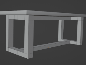 Classic Dinner Table 3D Model