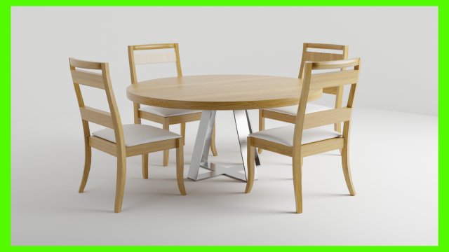 Modern Dinner Table 3D मॉडल .c4d .max .obj .3ds .fbx .stl .blend 