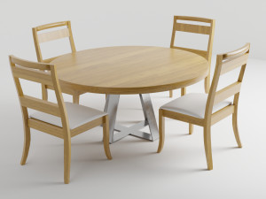 Modern Dinner Table 3D मॉडल