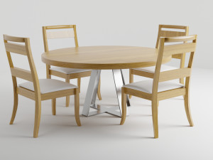 Modern Dinner Table 3D मॉडल