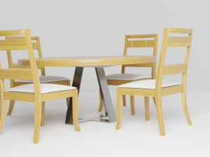 Modern Dinner Table 3D मॉडल
