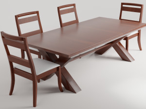 Modern Dinner Table 3D Model