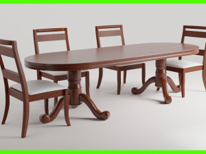 Classic Dinner Table 3Dモデル