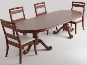 Classic Dinner Table Modelo 3D