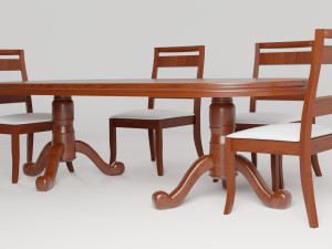 Classic Dinner Table Modelo 3D