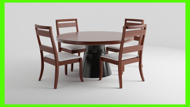 Modern Dinner Table 3D Model .c4d .max .obj .3ds .fbx .stl .blend 