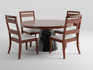 Modern Dinner Table 3D Model