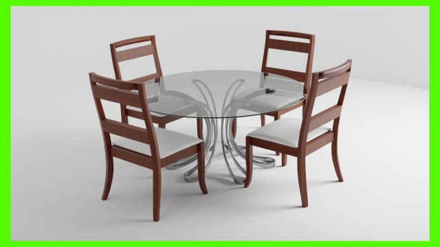 Modern Dinner Table Modelo 3D .c4d .max .obj .3ds .fbx .stl .blend 