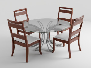 Modern Dinner Table Modelo 3D