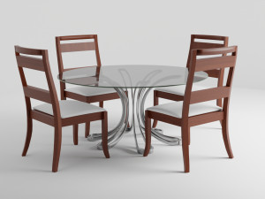Modern Dinner Table Modelo 3D