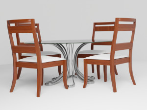 Modern Dinner Table Modelo 3D