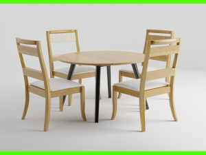 Modern Dinner Table Modelo 3D