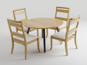 Modern Dinner Table 3D Model