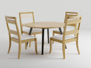 Modern Dinner Table 3D Model