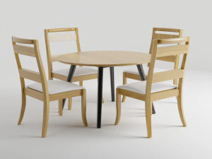 Modern Dinner Table 3D Model