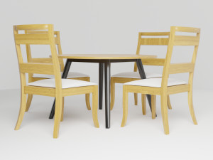 Modern Dinner Table 3D Model
