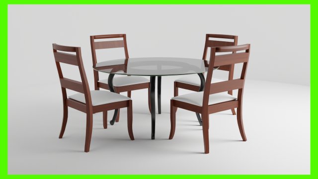 Modern Dinner Table 3Dモデル .c4d .max .obj .3ds .fbx .stl .blend 