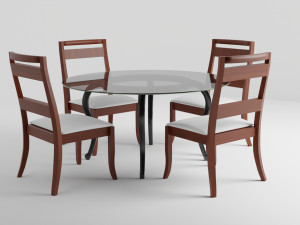 Modern Dinner Table 3Dモデル