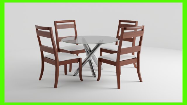 Modern Dinner Table 3Dモデル .c4d .max .obj .3ds .fbx .stl .blend 