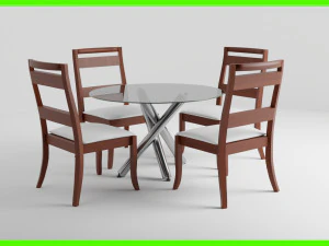 Modern Dinner Table 3D Model